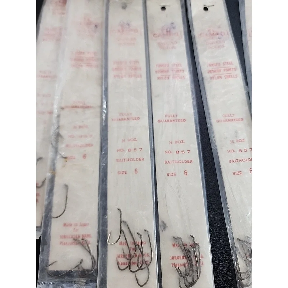 Jorgensen El Campo Snelled Hooks Size 16, No. 857 - 9 packs of 6 each (54 Hooks)